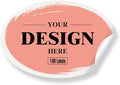 Custom Personalized Labels - Oval Stickers With Any Design, Image, Logo, Text for Business, Thank You Labels (5"x2", 100 Labels)