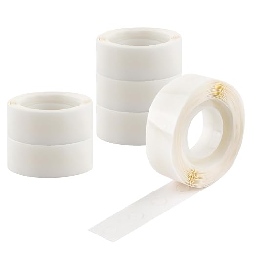 Briartw 1800 Pcs 3/16in Clear Mini Glue Point Dots, 6 Roll Double Sided by Briartw