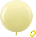 Bezente Pastel Yellow Giant Latex Round Balloons 36 Inch 8 Pack | Light Yellow by Bezente