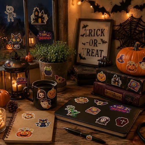 Halloween Decorations - 100 PCS Halloween Stickers | Halloween Party Favors - Halloween Games Toys Gifts Party Supplies - Crafts Accessories Treats Bulk for Classroom Decor - Image 5