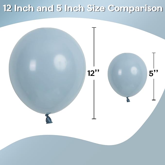Jobkoo Blue Balloons 5 Inch - Image 4