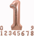 TONIFUL 40 Inch Rose Gold Large Numbers Balloons 0-9, Number 1 Digital 1 Helium by TONIFUL