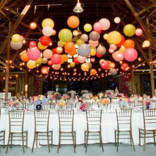 12Pcs 6, 12 Inch Mixed Sizes Pink Paper Lanterns Decorative Chinese, Japanese - Image 8