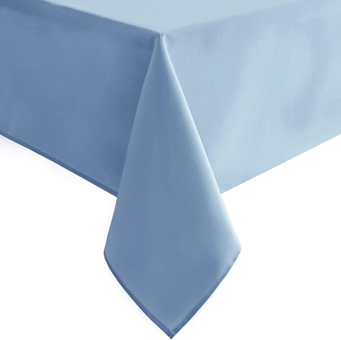 Hiasan Dusty Blue Square Tablecloth - Waterproof Spillproof and Wrinkle Resistant Washable Polyester Table Cloth for Dining Party, 54 x 54 inch