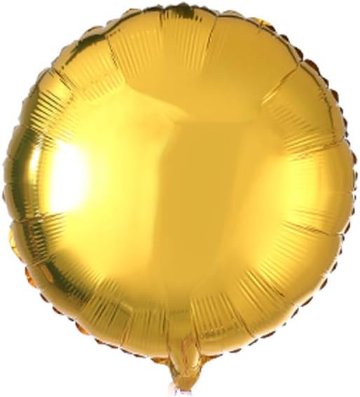 18" Gold Round Shaped Foil Balloons Mylar Helium Balloons by Adeer
