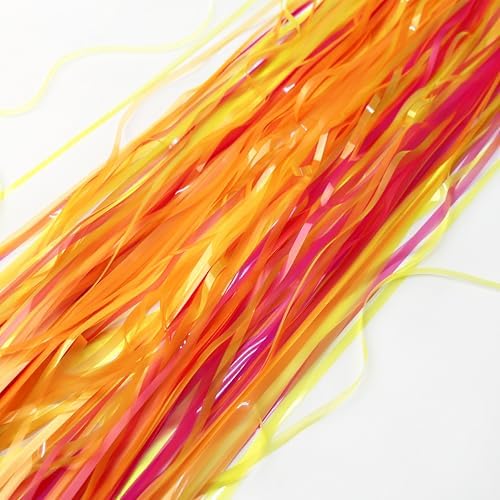 Fayoo Glow in The Dark Tinsel Curtains 2Pack 3.3x6.6ft Neon Party Backdrops - Image 5