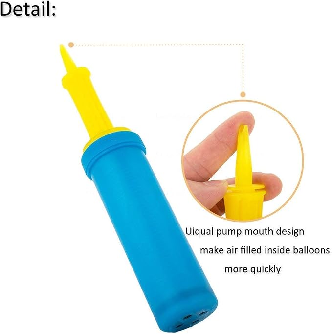 Portable Hand-Held Air Pump for Inflatables, Double Action Balloon Pump | - Image 4