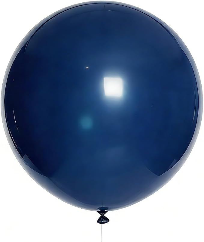 Navy Blue Balloons Latex Party Dark Blue 10 Pack 36 inch Round Navy Balloons by BOMSI