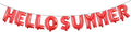 Hello Summer Balloons 16Inch Metallic Mylar Balloon by RUIANSI