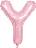 Pink Letter Y Balloons, 40 Inch Y Letter Balloon Light Pink, A to Z Alphabet by Adorely