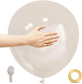 18 Inch White Sand Balloons 12 Pack Big Balloons Thick Latex Sand White Party by ASIYUHY
