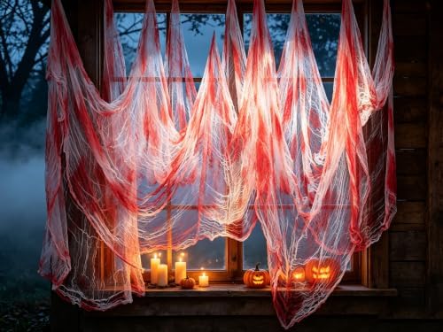 200" x 85" Bloody Halloween Creepy Cloth, Extra Wide Halloween Gauze Cloth - Image 7