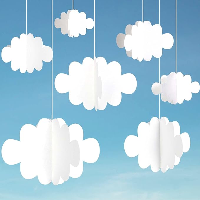 Ayfjovs 10pcs 3D Cloud Decoration Hanging Cloud by Ayfjovs