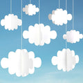 Ayfjovs 10pcs 3D Cloud Decoration Hanging Cloud by Ayfjovs
