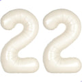 Cream White Number 22 Balloon for First Birthday Decorations, 40 inch Huge by Unknown