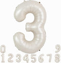 TONIFUL 40 Inch Cream White Large Numbers Balloon 0-9 Birthday Party Decorations by TONIFUL