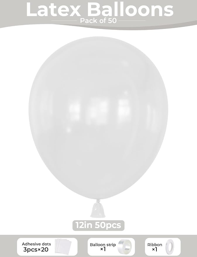 Clear Balloons, 12 Inch Clear Bubble Balloons, Transparent Balloons | 50PCS - Image 6