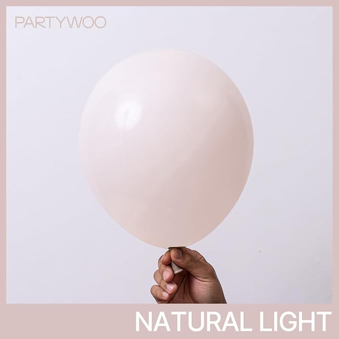 PartyWoo Beige Balloons 100pcs Boho Cream Ivory Neutral White Color | Balloons - Image 2