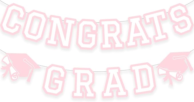 Congrats Grad Banner Graduation Party Banner Decoration Hanging Garland High by Unknown
