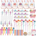 308PCS Princess Birthday Party Decorations Favors, Including Goodie Bags, Crown, Magic Wand, Straws, Bubble Wands, Stickers, Cake Toppers, Tattoo & More-Perfect for Party Decorations & Pinata Fillers by Unknown