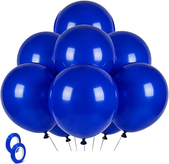 Blue Balloons Blue Party Decorations 30 Pack 18 inch Round Royal Blue Balloons by BOMSI