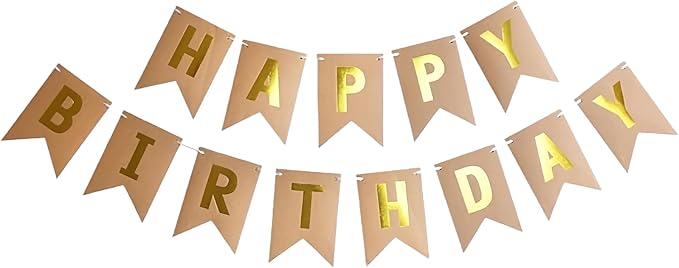 Happy Birthday Banner Birthday Party Supplies by GLASNES