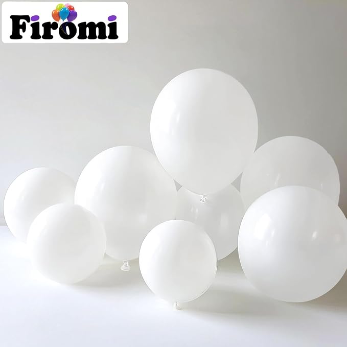 Firomi White Balloons 18-inch 12 Pack Large Thicken | Helium Big Matte White - Image 3