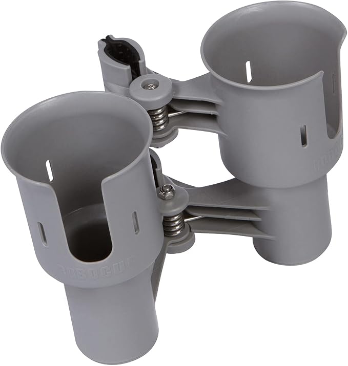 Patented Clamp On Boat Cup Holder |Multifunction Dual Drink Caddy - Image 2