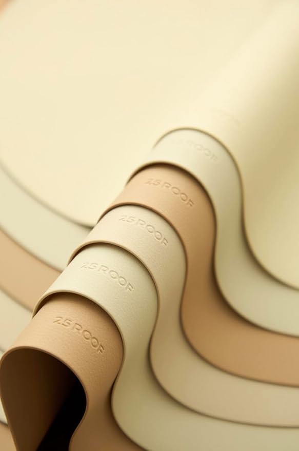 Beige Mixed Oval Silicone Placemats Set of 4 – Heat Resistant, Waterproof - Image 9