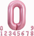 TONIFUL 40 Inch Pink Number 0 Balloons Large Foil Milestone Birthday Decor | by TONIFUL