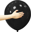 18 Inch Black Balloons 12 Pack Large Latex Party Balloons | Round Helium Balloon by ASIYUHY