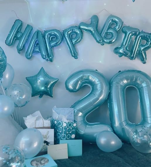 Pearl Blue Number 7 Balloon 40 inch, 7th Birthday Party Balloons Decorations | - Image 7