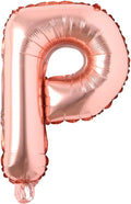 16" inch Single Rose Gold Alphabet Letter number Balloons Aluminum Hanging Foil by REIANS