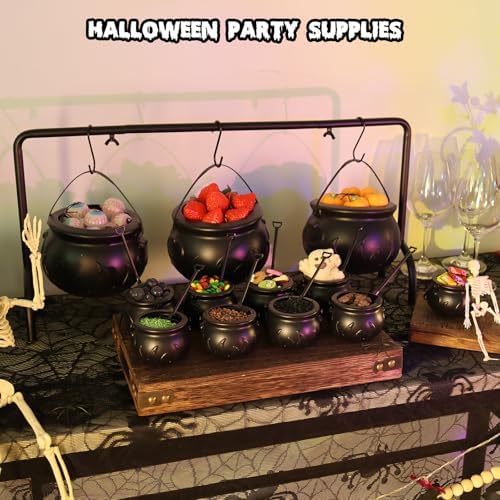 CESOF 12 Pcs Cauldron Halloween Party Decorations Witches Cauldron Bowls - Image 5