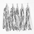 35cm Silver Paper Tassel DIY Hanging Paper Decorations Party Garland by Binpeng