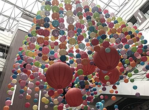 12Pcs 6, 12 Inch Mixed Sizes Royal Blue Paper Lanterns Decorative Chinese - Image 6