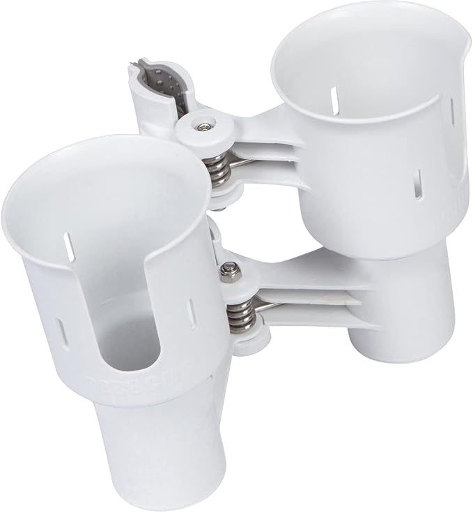 Patented Clamp On Boat Cup Holder |Multifunction Dual Drink Caddy - Image 5