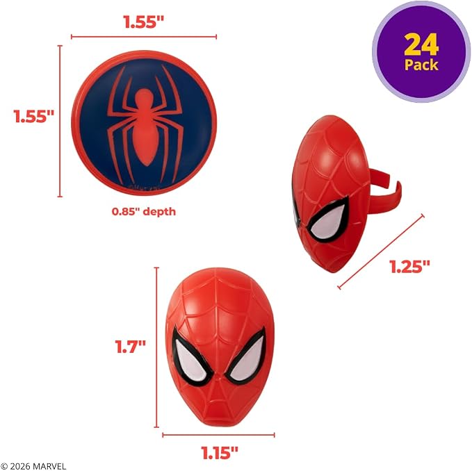 DecoPac Marvel's Spider-Man™ Spider and Mask Rings, Spider-Man Cupcake - Image 5
