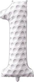 Jenaai Golf Number 1 Balloons 40 Inch White Golf Balloons Party Decorations by Jenaai