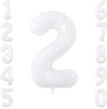 White Number 2 Balloon 40 Inch, Large Mylar Foil Two Balloon by Unknown