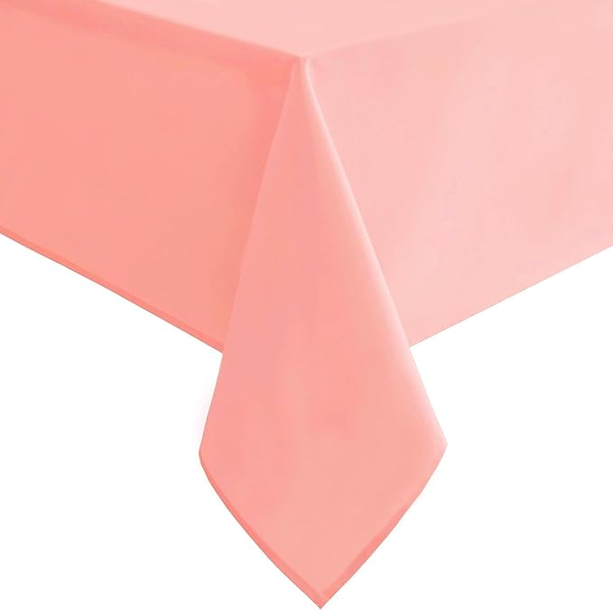 Hiasan Waterproof Tablecloth Rectangle - Washable Fabric Table Cloth for Dining Room Kitchen Birthday Party and Outdoor Use, Rose Pink, 70 x 90 Inch