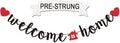 Pre-Strung Black Welcome Home Banner, 8 ft Strand | Fully Assembled and Ready by Teniinet