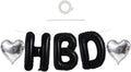 TONIFUL Black Big HBD Letter Happy Birthday Balloons Banner 40 Inch Black Large by TONIFUL