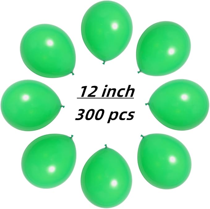 300 Pack Green Balloons 12 inch Green Latex Party Balloon Bulk - Image 2