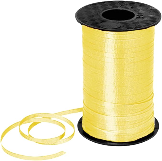 PMU 500 Yards x 3/16in Daffodil Yellow Crimped Curling Ribbon String by PMU