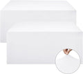 Nasitos White Fitted Table Covers for 6 Foot Tables - 72 x 30 Inch - 2 Pack Stretch Spandex Rectangle Table Clothes, Wrinkle Resistant Tablecloths for Parties, Trade Show, Craft Show, Birthday