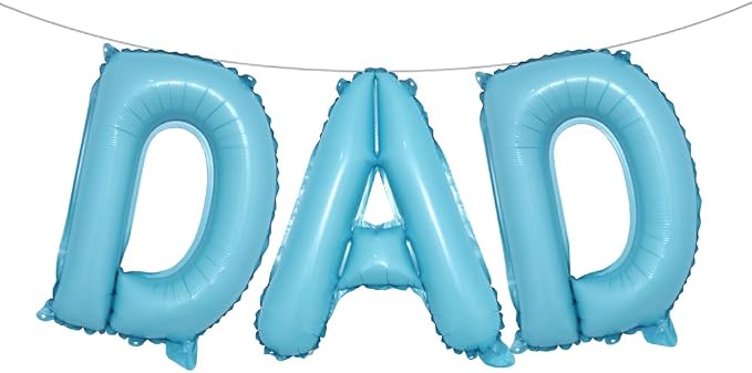 16 INCH DAD Multicolor optional Foil Letter Balloon 16" Happy Father's Day Best by RUIANSI