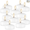 12 pcs Floating Candles, Smoke-Free and odorless, Burning continuously for 5-6 Hours, White, 2-inch Floating Candles, Suitable for Valentine's Day, Weddings, Holidays, Home Decoration