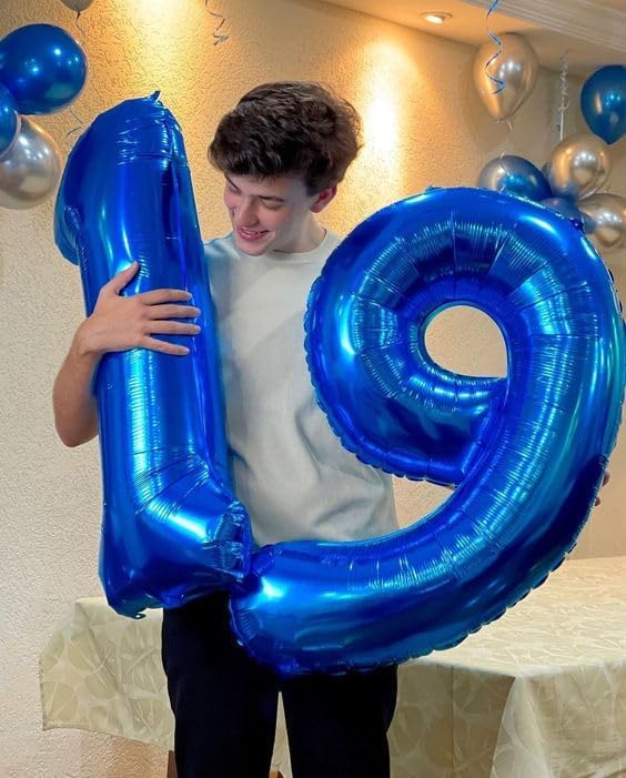Blue Number 4 Balloon 40 Inch - Image 4