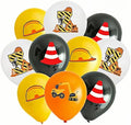 Yellow Black White Construction Theme 3rd Birthday Party Decorations by Hongplus